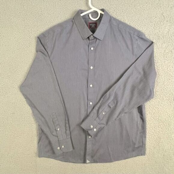 UNTUCKIT MENS BUTTON DOWN SHIRT BLUE WITH STRIPES SIZE XL - Picture 10 of 10
